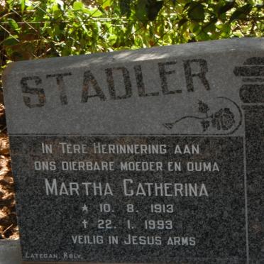 STADLER Martha Catherina 1913-1993