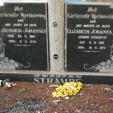 STRAMPE Hendrik Johannes 1887-1974 &amp; Elizabeth Johanna ETSEBETH 1891-1974