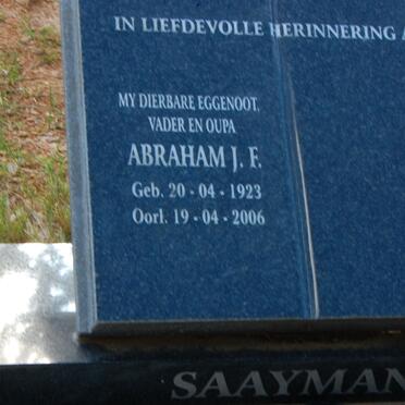 SAAYMAN Abraham J.F. 1923-2006