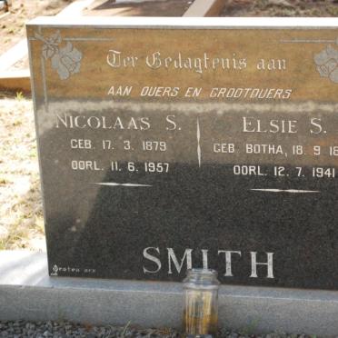 SMITH Nicolaas S. 1879-1957 &amp; Elsie S. BOTHA 1880-1941