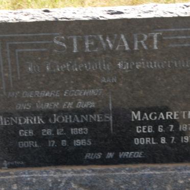 STEWART Hendrik Johannes 1883-1965 &amp; Margaretha 1879-1978