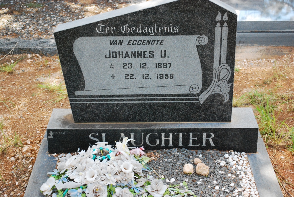 SLAUGHTER Johannes U. 1897-1958
