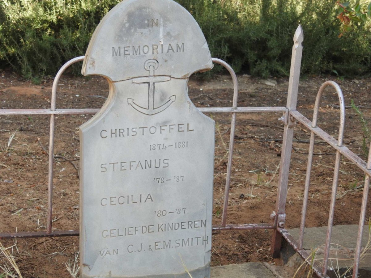 SMITH Christoffel 1874-1881 :: SMITH Stefanus 1878-1887 :: SMITH Cecilia 1880-1887