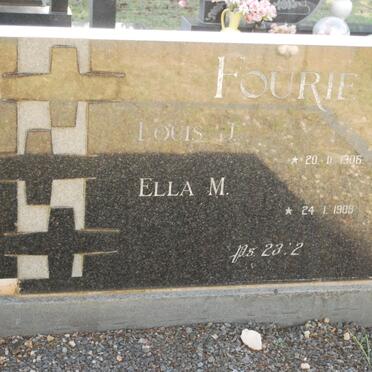 FOURIE Louis J. 1906-1971 &amp; Ella M. 1909-1984