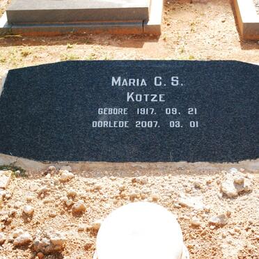 KOTZE Maria C.S. 1917-2007