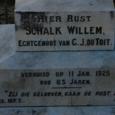 TOIT Schalk Willem, du -1925
