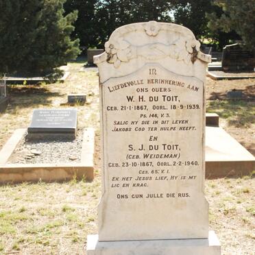 TOIT W.H., du 1867-1939 &amp; S.J. WEIDEMAN 1867-1940