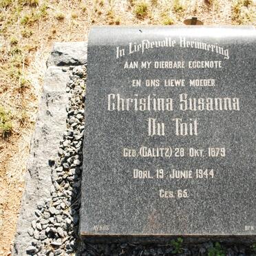TOIT Christina Susanna, du nee CALITZ 1879-1944