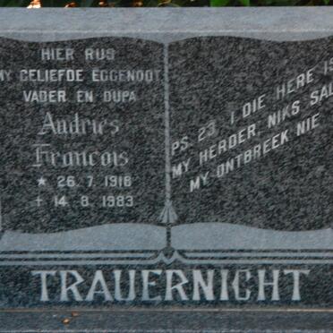 TRAUERNICHT Andries Francois 1916-1983