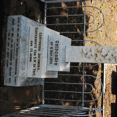 TOIT Gertruida Jacomina, du -1915