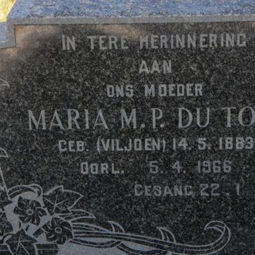 TOIT Maria.M.P., du 1883-1966