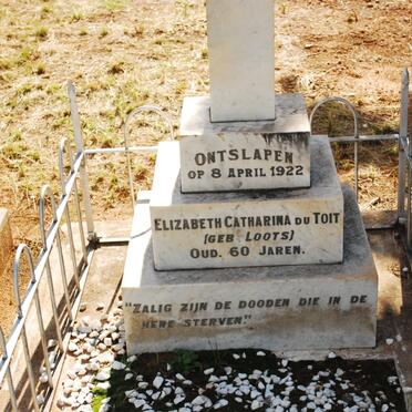 TOIT Elizabeth Catharina, du nee LOOTS -1922