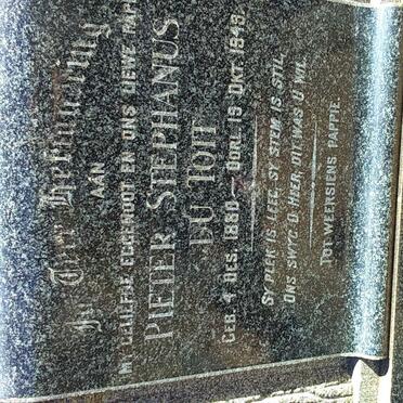 TOIT Pieter Stephanus, du 1880-1949