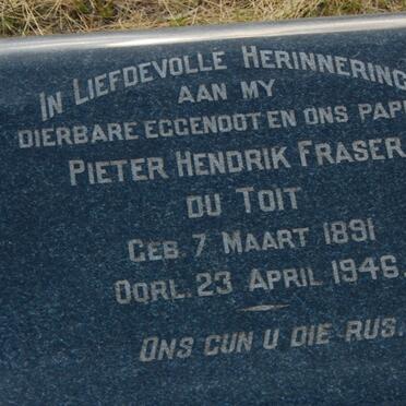TOIT Pieter Hendrik Fraser, du 1891-1946