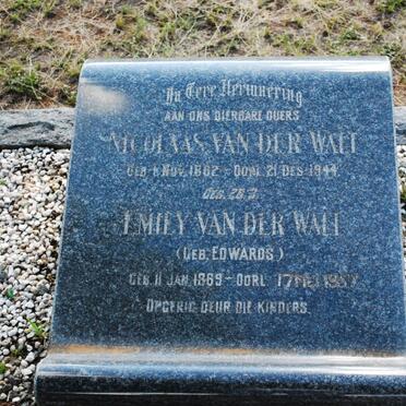 WALT Nicolaas, van der 1862-1944 &amp; Emily EDWARDS 1869-19??