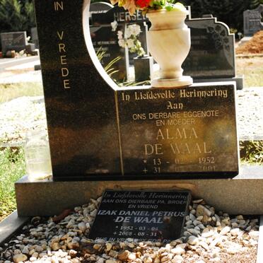 WAAL Izak Daniel Petrus, de 1952-2008 &amp; Alma 1952-2001