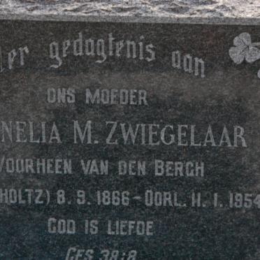 ZWIEGELAAR Cornelia M. voorheen VAN DEN BERGH nee SCHOLTZ 1866-1954