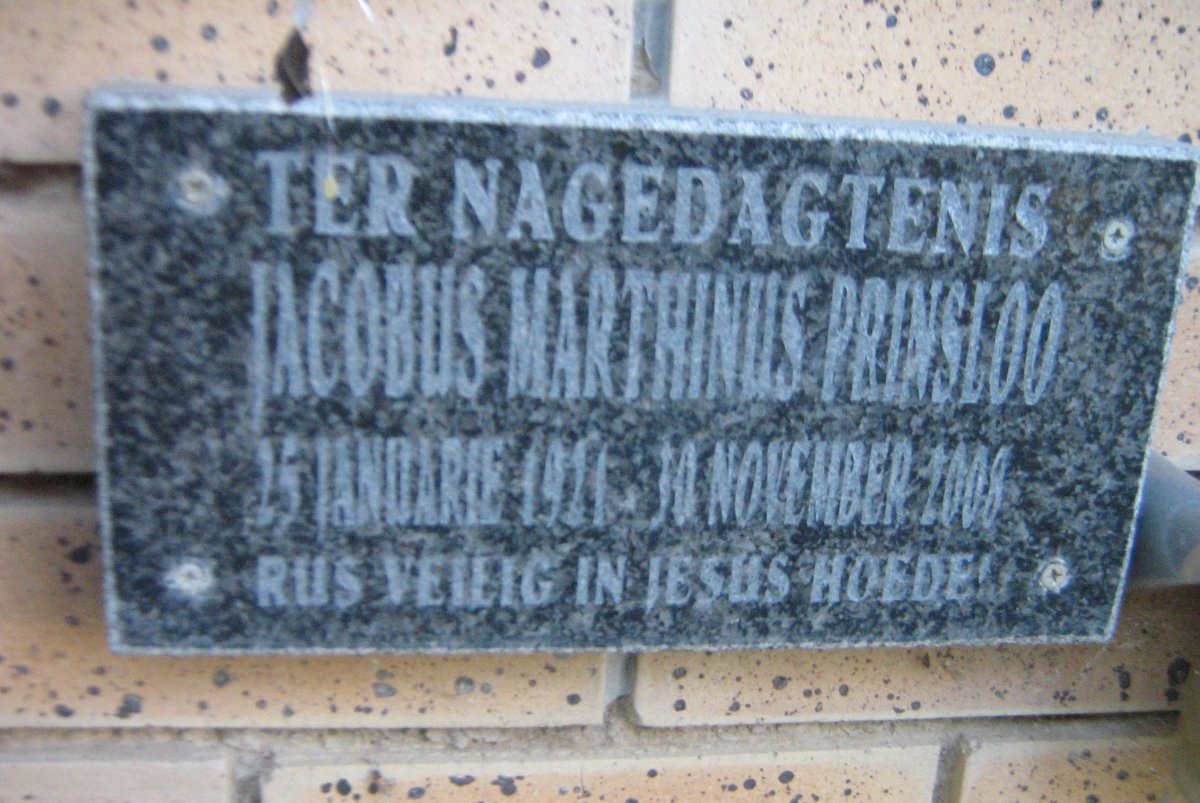 PRINSLOO Jacobus Marthinus 1921-2008
