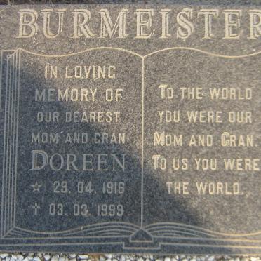 BURMEISTER Doreen 1916-1999