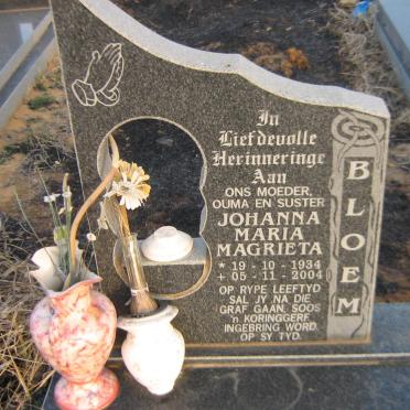 BLOEM Johanna Maria Magrieta 1934-2004