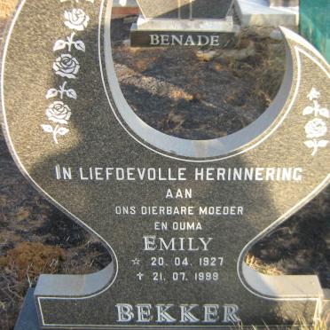BEKKER Emily 1927-1999