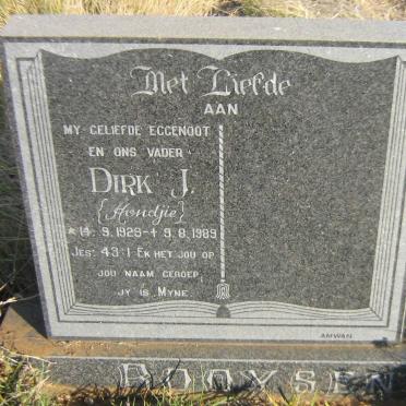 BOOYSEN Dirk J. 1929-1989