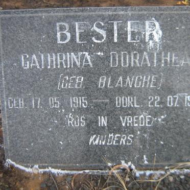 BESTER Cathrina Dorathea nee BLANCHE 1915-1995
