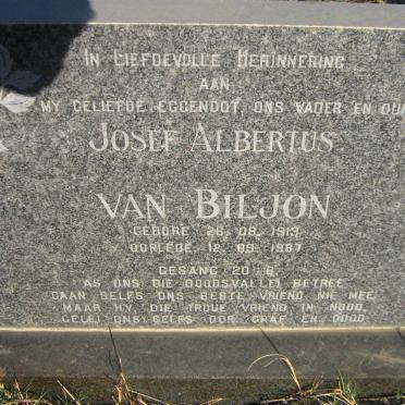 BILJON Josef Albertus, van 1913-1987 &amp; Martha Elizabeth COMBRINK 1924-1993 