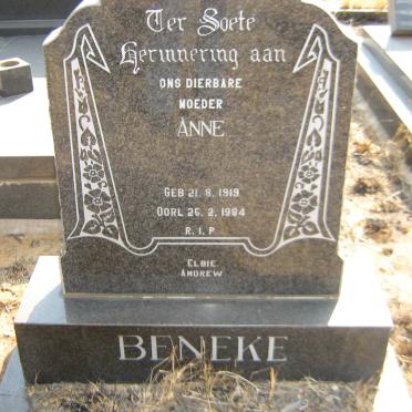BENEKE Anne 1919-1984