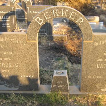 BEKKER Petrus C. 1922-1997 &amp; Catharina J. 1930-1996