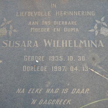 COETZEE Susara Wilhelmina 1935-1987
