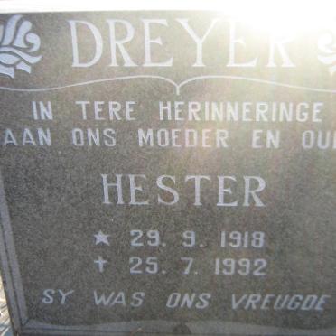DREYER Hester 1918-1992