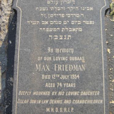 FRIEDMAN Max -1954
