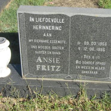 FRITZ Ansie 1956-1995