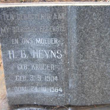 HEYNS H.B. nee KRUGER 1904-1964