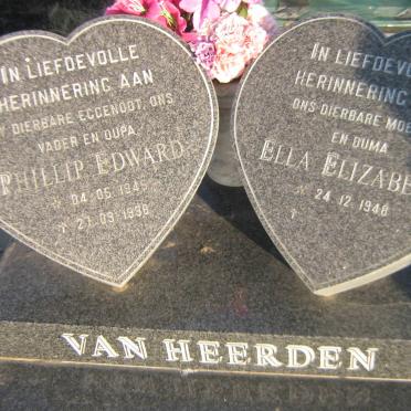 HEERDEN Phillip Edward, van 1945-1998 &amp; Ella Elizabeth 1948-
