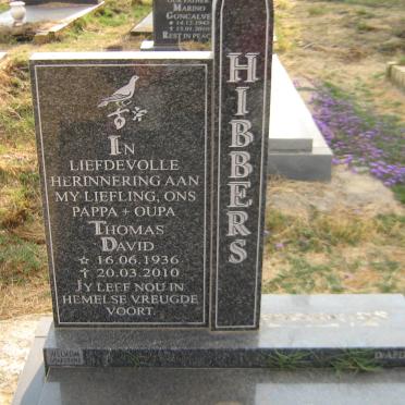 HIBBERS Thomas David 1936-2010