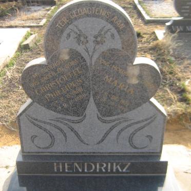 HENDRIKZ Christoffel Phillipus 1928-1989 &amp; Maria 1929-1999