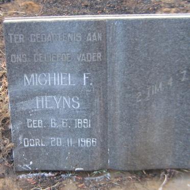 HEYNS Michiel F. 1891-1966