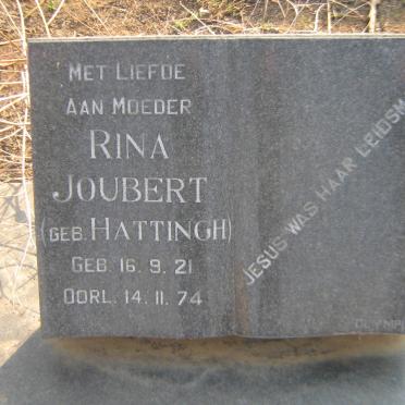 JOUBERT Rina nee HATTINGH 1921-1974