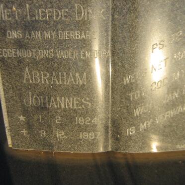 LAUBSCHER Abraham Johannes 1924-1987