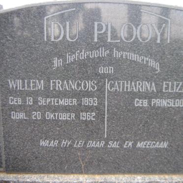 PLOOY Willem Francois, du 1893-1962 &amp; Catharina Elizabeth PRINSLOO