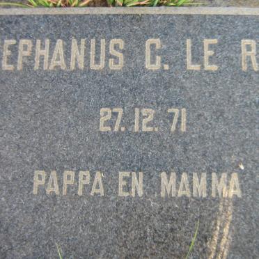 ROUX Stephanus C., le -1971