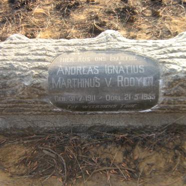 ROOYEN Andreas Ignatius Marthinus, van 1911-1955