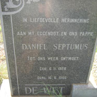 WET Daniel Septumus, de 1928-1966