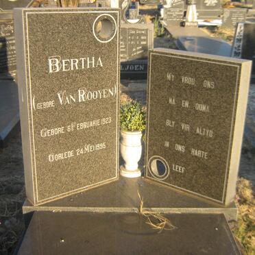 WEEBER Bertha nee VAN ROOYEN 1923-1995