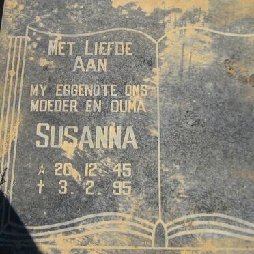 WYNGAARDT Susanna, van 1945-1995