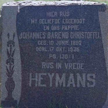 HEYMANS Johannes Barend Christoffel 1892-1935