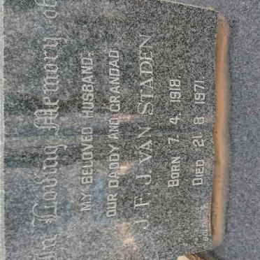 STADEN J.F.J., van 1918-1971