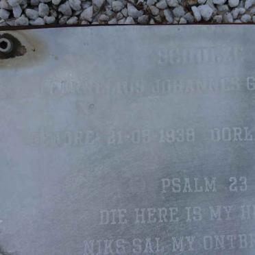 SCHULZE Cornelius Johannes Grobbelaar 1938-1998